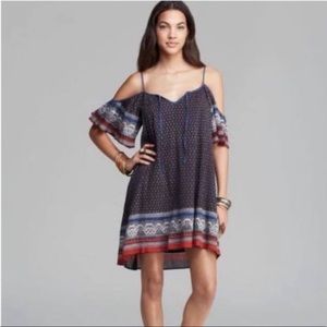 Free People Printed Cold Shoulder Dress